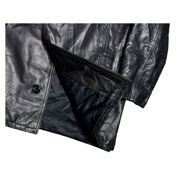 Bod & Christensen Couture GENUINE LEATHER Vintage Y2K Designer Luxury Coat XL - Picture 4 of 6